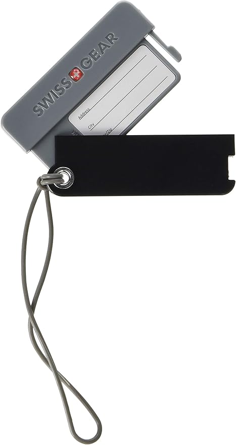 SwissGear Luggage Id Tags Set of 2, Black/Red
