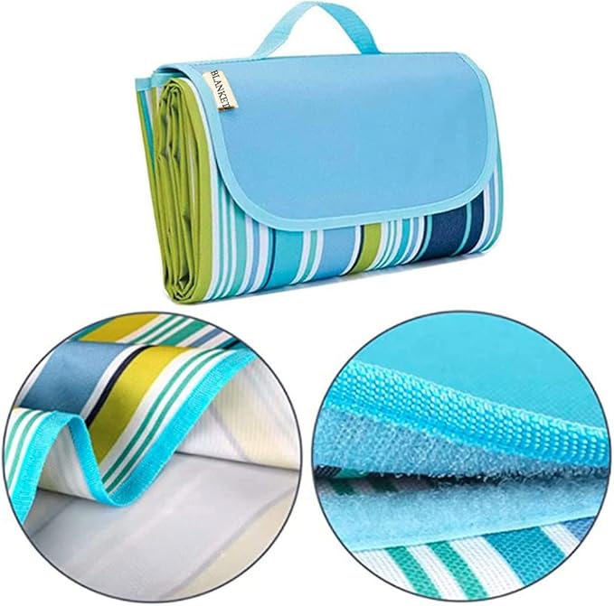 Picnic Beach Blanket, Picnic Mat 80x60in Waterproof Foldable, Family Mat, Portable Large Picnic Blankets for Travel, Hiking, Music Festival