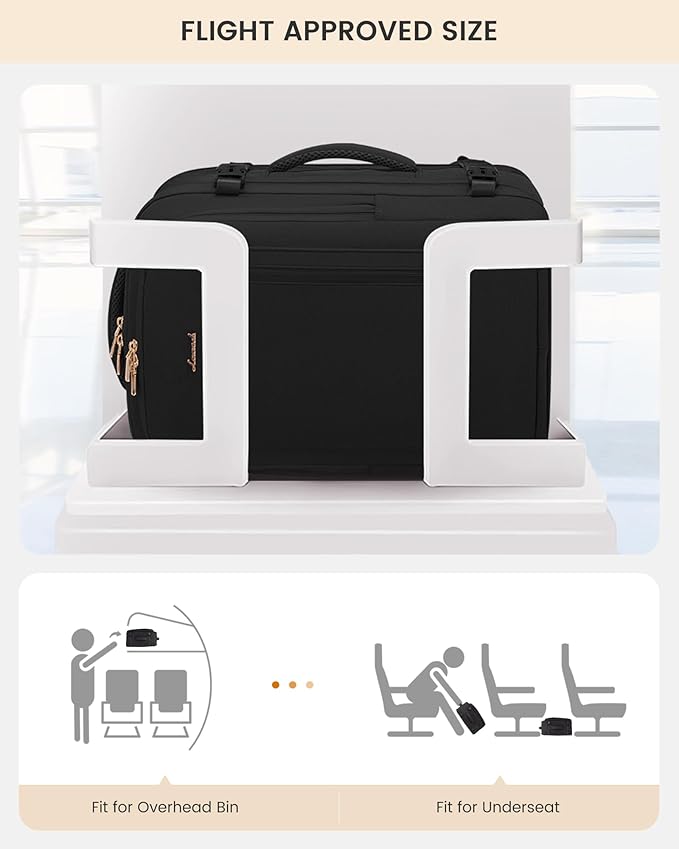 LOVEVOOK Travel Backpack For Women & Men with Waist Strap,40L Waterproof Carry On Backpack Luggage Travel Essentials Flight Approved,TSA Personal ltem Travel Bag Weekender Daypack with 3 Packing Cubes