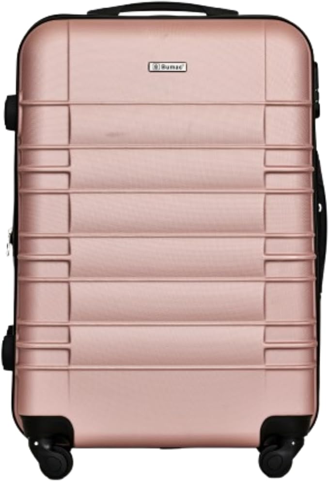 ABS Luggage Suitcase, Spinner Hardshell Lightweight, Stylish & Durable Suitcase with 360° Wheels for Smooth Travel, Perfect for Carry-On, Ideal for Business Trips & Vacations Rose Gold (16inch)