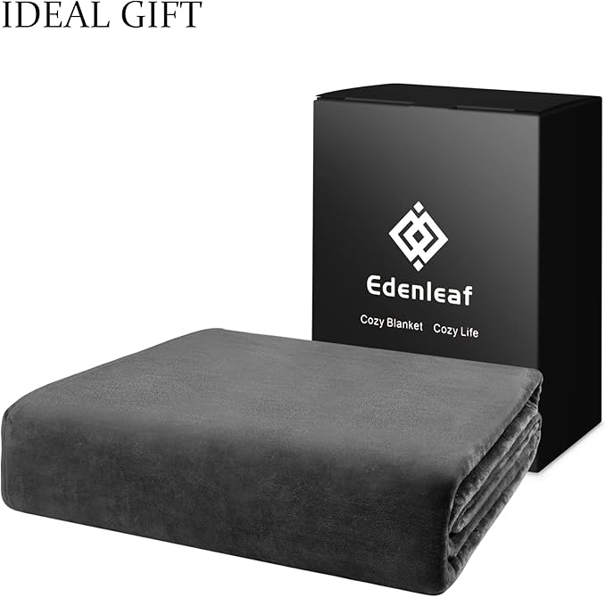 Oversized Blanket 120x120 Inches, Giant Huge Companion for Bed, Sofa,Travel and Camping, Extra Large Big Soft Blanket Fits The Whole Family and Outdoors, Dark Grey 10'x10'