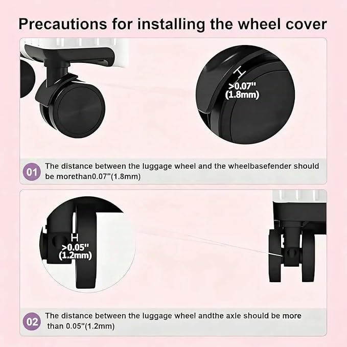 8Pcs Upgrade Luggage Wheel Covers,Silicone Suitcase Cover,Wear-Resistant, Anti-Noise,Silicone Wheel Protective Covers for 2-2.4" Spinner Wheel(Blue)
