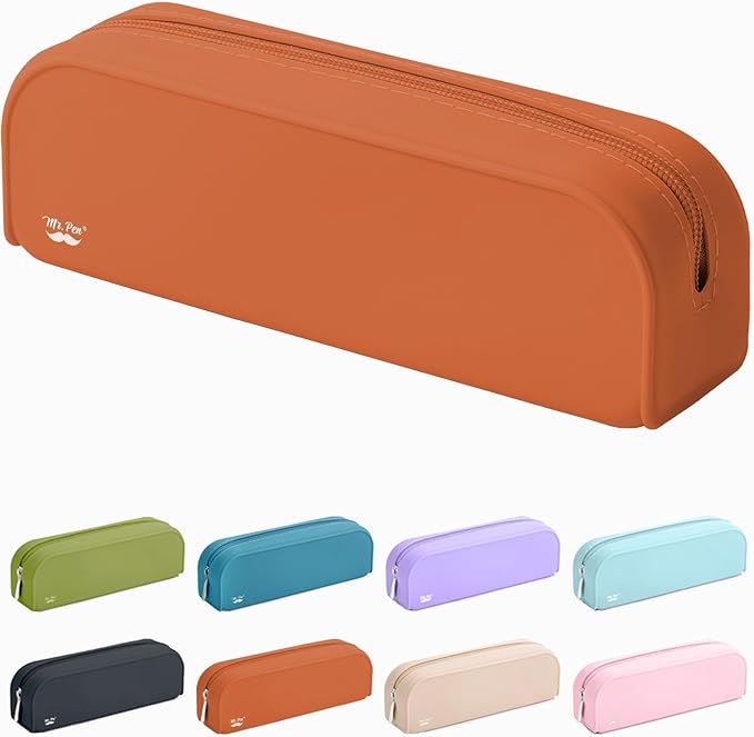 Mr. Pen- Silicone Pencil Case, Terracotta Color, Aesthetic Pencil Pouch