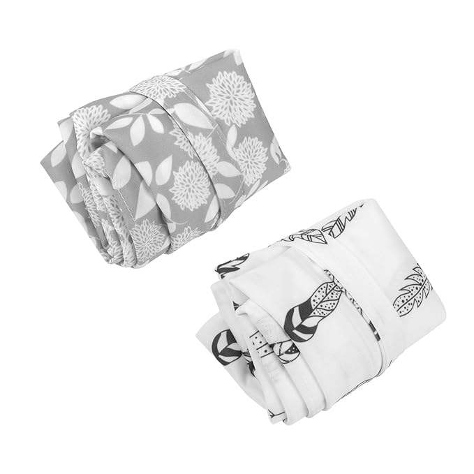 ALVA ALVABABY 2pcs Cloth Diaper Wet Dry Bags Waterproof Reusable with Two Zippered Pockets Travel Beach Pool Daycare Soiled Baby Items Yoga Gym Bag for Swimsuits or Wet Clothes LZ0506