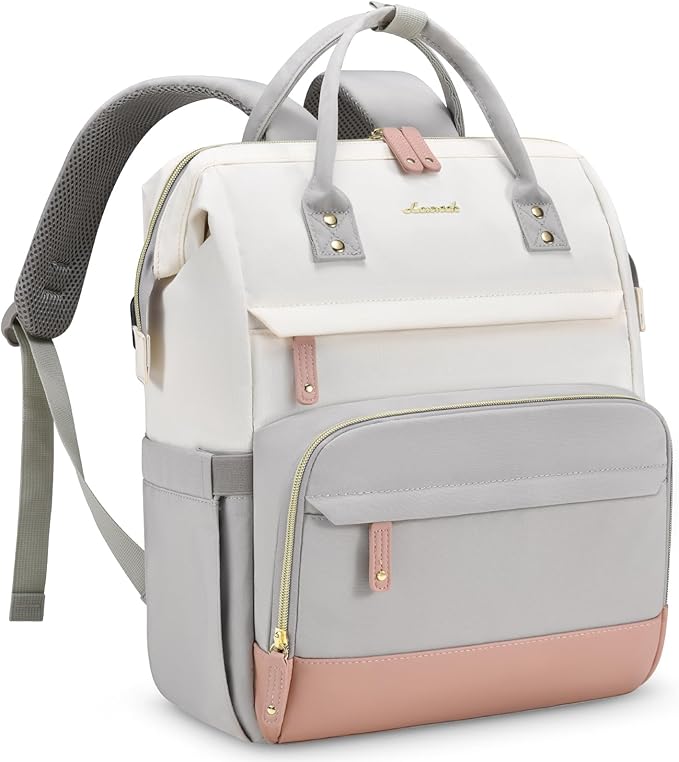 LOVEVOOK Laptop Backpack for Women, 17 Inch Work Business Backpacks Purse With Large Capacity, Waterproof Nurse Bag College Bookbag for School, Waterproof Casual Daypack for Travel