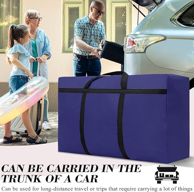 Extra Large Duffle Bag 90L/23.77Gal Moving Bag Tear Resistant Heavy Duty Storage Bags Lightweight Big Luggage Bag for Camping, Travel, Moving (Blue)