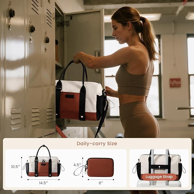 LOVEVOOK Small Gym Bag for Women with Yoga mat Holder, Mini Duffle Bag for Travel with Wet Pocket, Overnight Personal Item Bags, Lightweight Carry on Weekender Duffel for Workout, Dance, Ballet