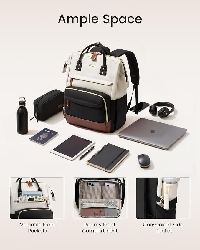 LOVEVOOK Laptop Backpack for Women, 15.6 Inch Work Business Backpacks Purse With Large Capacity