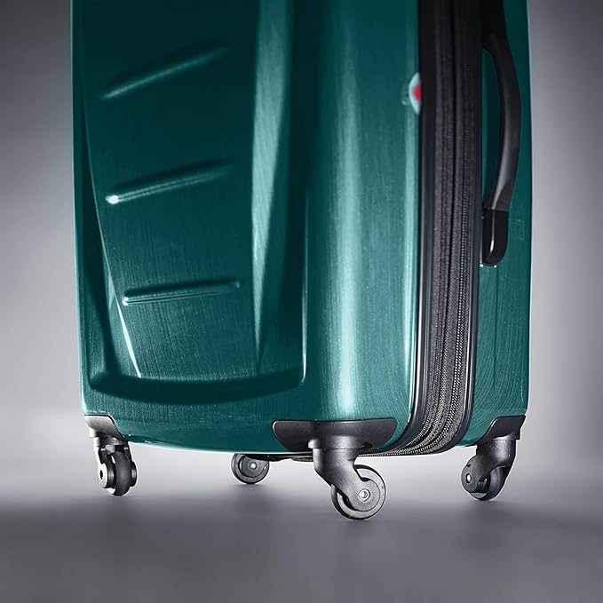 Samsonite Winfield 2 Hardside Expandable Luggage with Spinner Wheels, Checked-Large 28-Inch, Cactus Green
