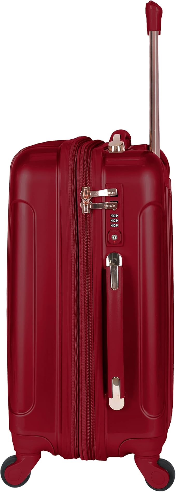 kensie Women's Alma Hardside Spinner Luggage,Expandable, Japanese Carmine Red, 3 Piece Set (20/24/28)