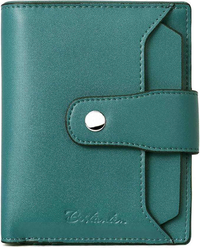 BOSTANTEN Women Leather Wallet RFID Blocking Small Bifold Zipper Pocket Wallet Card Case Purse with ID Window