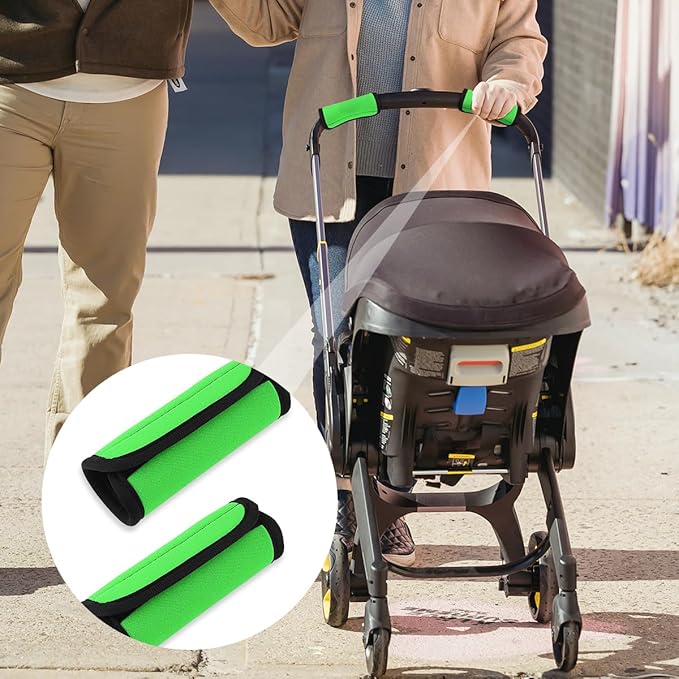 4 Pcs Neoprene Luggage Handle Wrap for Suitcase Luggage Tags Identifiers Bulk Luggage Handle Wrap Luggage Tag Wraps Travel Accessories (Green)