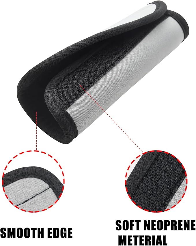 2pcs Silver Luggage Handle Wraps for Suitcase- Soft Suitcase Handle Covers for Travel Accessories（ Bright Color for Suitcase Tags Identifiers ）