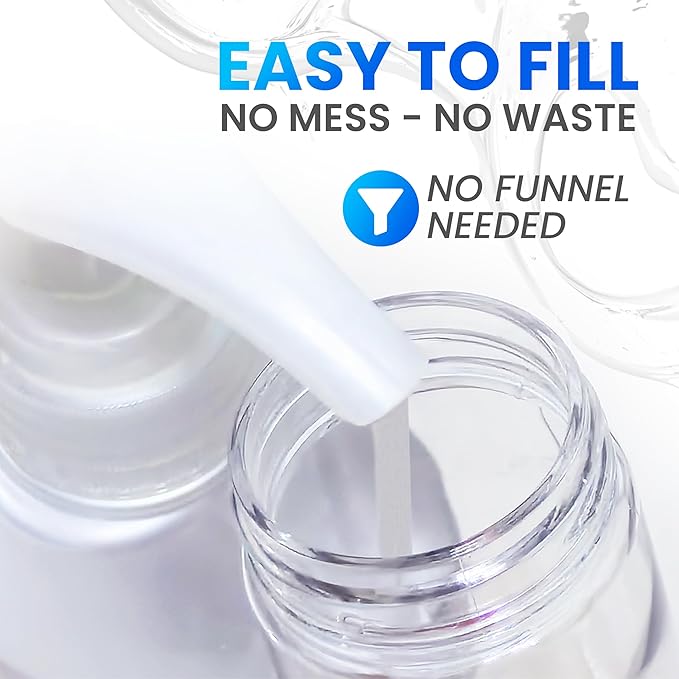 Venicor 5 Pack 3.4 oz (100ml) Travel Bottles for Toiletries - TSA Approved Plastic Empty Travel Size Shampoo Bottles Containers with Labels - Wide Mouth