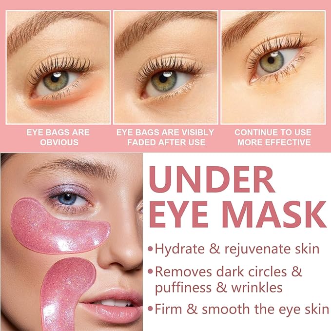 30 Pairs Lip Mask & Eye Mask,Under Eye Patches for Puffy Eyes,Moisturizing Spa Labial Lip Masks,Reducing Fine Lines,Bachelorette Party Favors,Bulk Gifts,Teacher Appreciation Gifts,Mothers Day Gifts