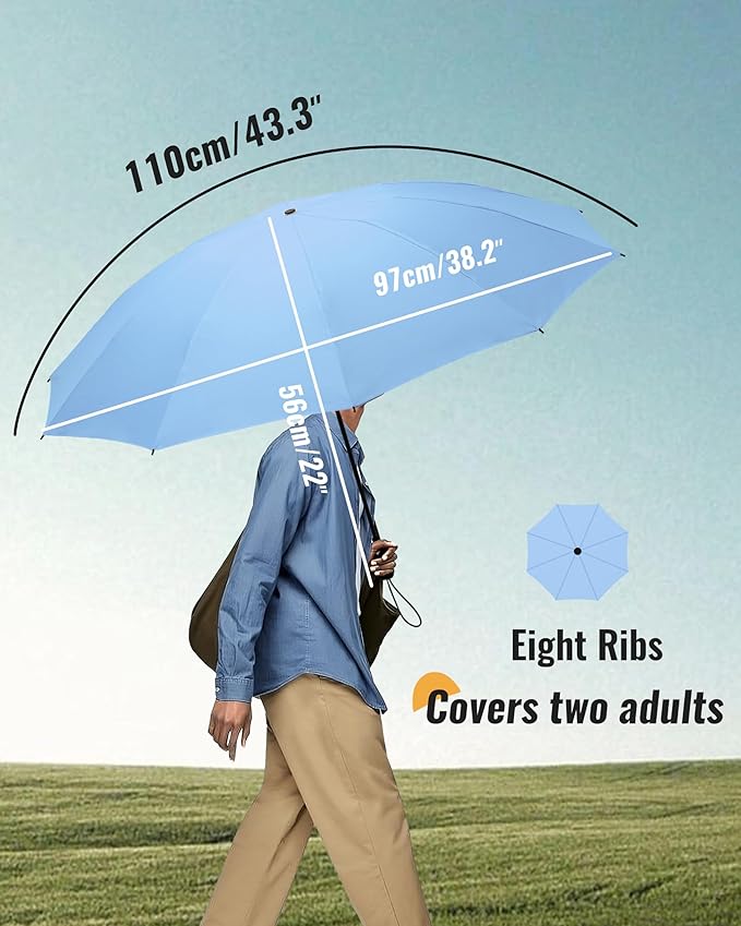 Travel Compact Umbrella Windproof - Portable Automatic for Rain, Folding Umbrella for Men and Women, Portable 210T Fabric