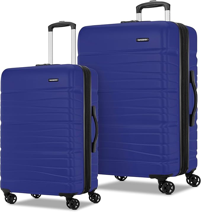 Samsonite Evolve SE Hardside Expandable Luggage with Spinners | Saphir Blue | 2PC SET (Carry-on/Large)
