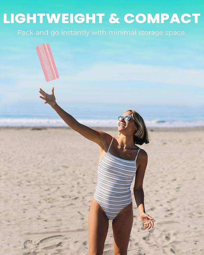Turkish Beach Towels Vacation Essentials Yoga Blanket Pool Workout Towel Oversized Sand Free Quick Dry Lightweight Meditation Supplies Mat Cover Surf Boat River Float Accessories Gym Excise Stuff