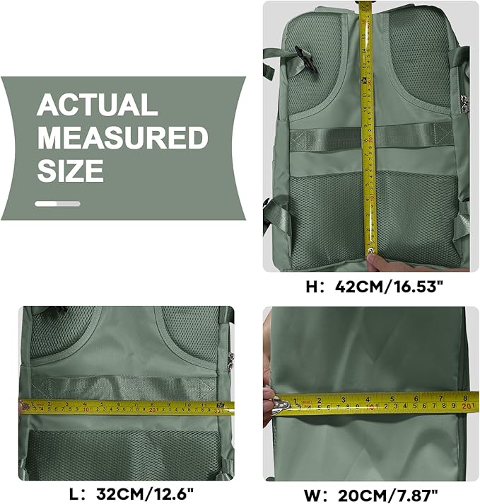 coowoz Travel Backpack For Women Men,Carry On Backpack,Hiking Backpack Waterproof Outdoor Sports Rucksack Casual Daypack Travel Essentials(Olive Green)
