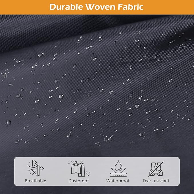 MISSLO 43" Mens Garment Bags for Travel Waterproof Suit Bags for Closet Storage for Shirts, Jackets, Coats, Black, 2 Packs