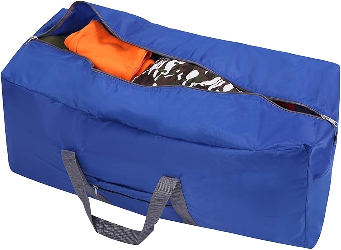 REDCAMP 100L Extra Large Duffle Bag, Water Resistant Lightweight Foldable Duffel Bag for Outdoor Camping, Dark Blue