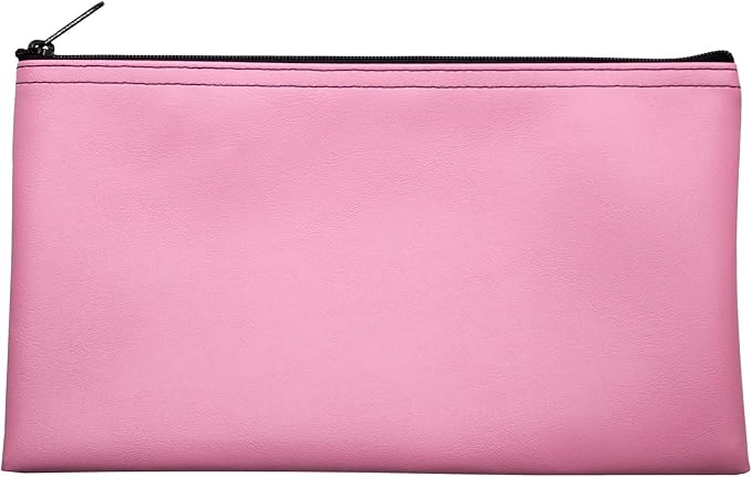Multi-Purpose Zipper Bag, Reusable, Travel Pouch, Lightweight, Makeup Organizer, 11 x 6 Inch (Pink)