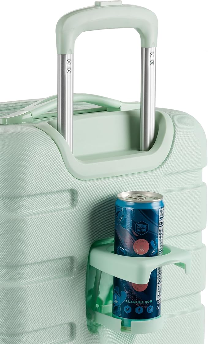 SwissGear 7366 Signature Hardside Expandable Luggage with Spinner Wheels, TSA Lock, Cup-Holder, Clearly Aqua, Carry-On 19-Inch