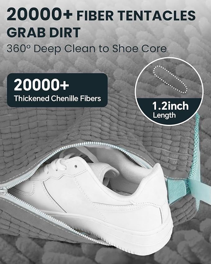 Shoe Washing Machine Bag: 2 Pack Reusable Shoes Cleaning Bags, Heavy Duty Shoe Laundry Bag for Washer & Dryer, 360° Deep Clean for Sneakers Tennis Shoes, Gifts for Women Men