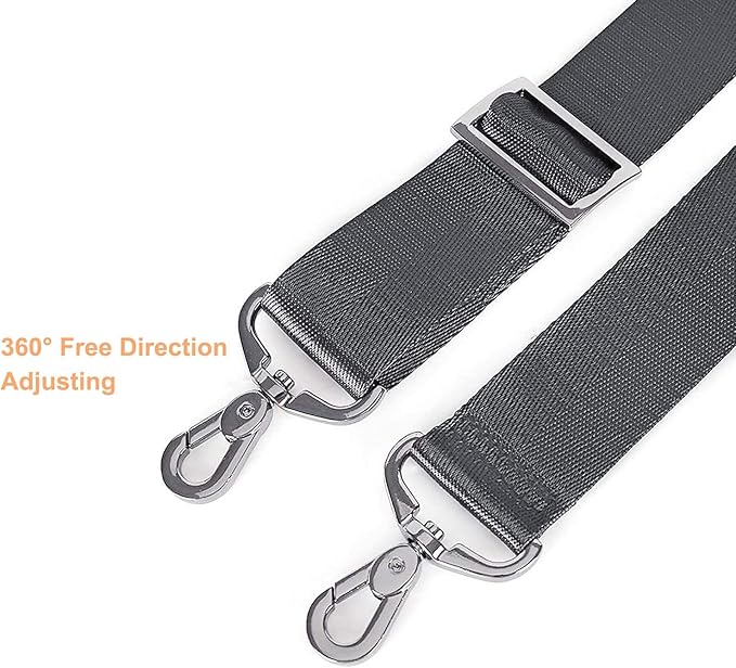 MOSISO 56 inch Shoulder Strap, Adjustable Thick Soft Universal Replacement Non-Slip Fit Padded with Metal Swivel Hooks for Laptop Shoulder Bag/Laptop Messenger Bag/Crossbody Bag, Space Gray