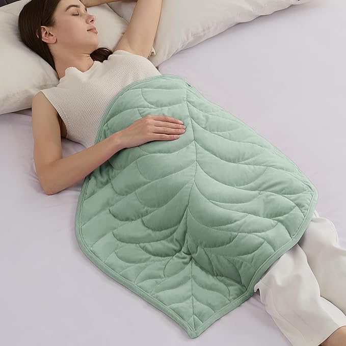 Kaisa Weighted Blanket for Adults (5 lbs,23"x29"), Soft Heavy Blanket Machine Washable, Small Size Weighted Blankets with Glass Beads for Couch and Bed, Sage Green