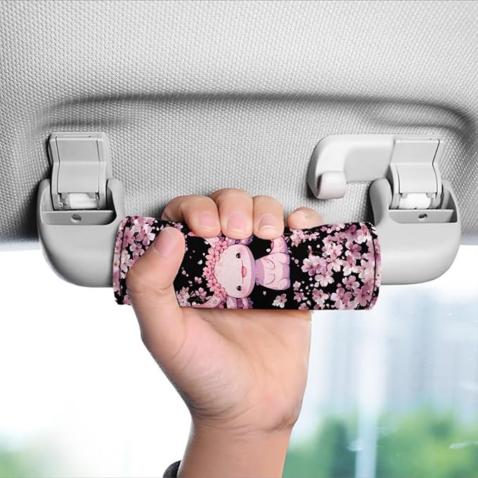 BIGCARJOB Luggage Handle Wraps Set Cute Axolotl Trolley Case Grip for Women Girls Door Protection Cover Suitcase Handle Cover Gifts Suitcase Handle Wraps Travel Bags Set of 2