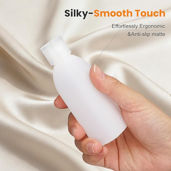 Cosywell Travel Bottles for Toiletries 9PCS Shampoo Bottles TSA Approved Toiletry Bottle Leakproof Plastic Cream Jars Refillable Cream Lotion Travel Essential Toiletrie(White)