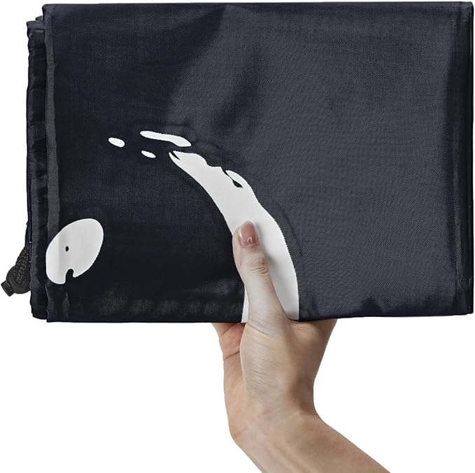HOMEST XL Wash Me Travel Laundry Bag, Dirty Clothes Organizer, Large Enough to Hold 4 Loads of Garments, Easy Fit a Hamper or Clothing Basket, Black