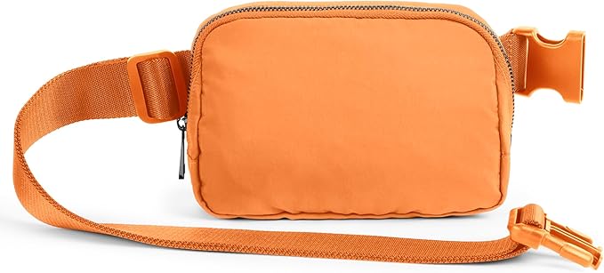ODODOS Unisex Mini Belt Bag with Adjustable Strap Small Fanny Pack for Workout Running Traveling Hiking, Orange