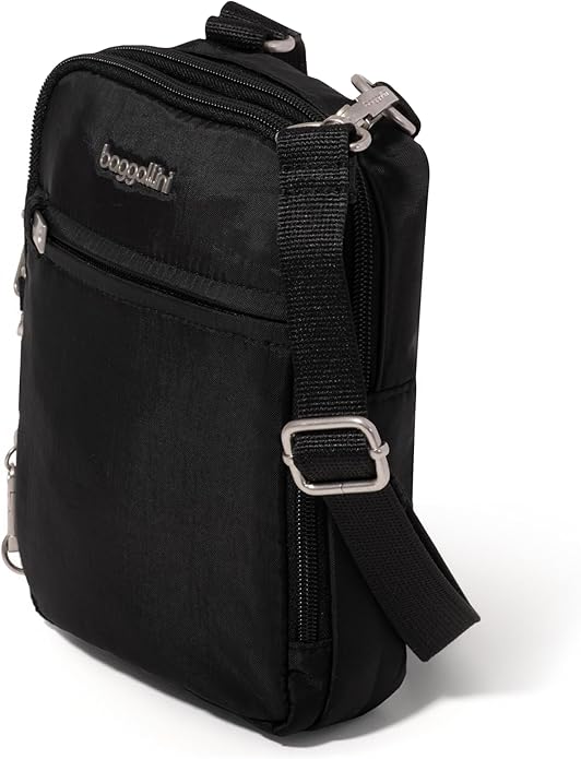 Baggallini Securtex® Anti-theft Mini Everything Crossbody Bag, 6.3"x8.25" Rfid, Locking Zippers & Cut-resistant Strap