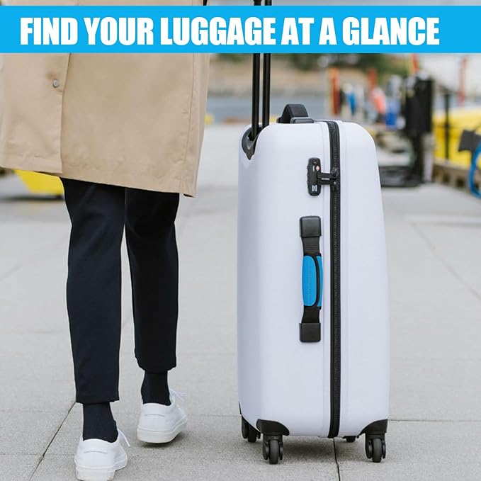 6 Pack Luggage Handle Wrap, Luggage Handle Wraps for Suitcase, Indigo Luggage Tags, Suitcase Tags identifiers for Travel Accessories