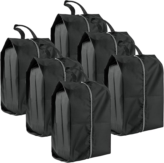 Shoe Bags for Travel, 6 Pack Extra Durable Travel Shoe Bags for Storage and Packing, Reusable Water-proof Shoe Bag with Smooth Zipper, Portable Travel Essentials