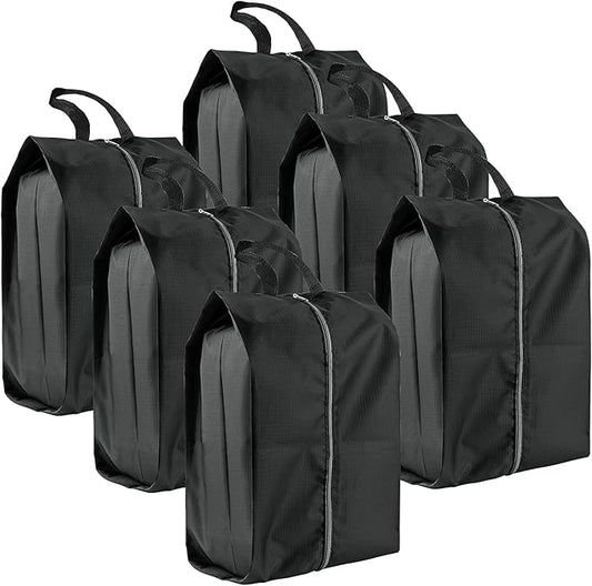 Shoe Bags for Travel, 6 Pack Extra Durable Travel Shoe Bags for Storage and Packing, Reusable Water-proof Shoe Bag with Smooth Zipper, Portable Travel Essentials