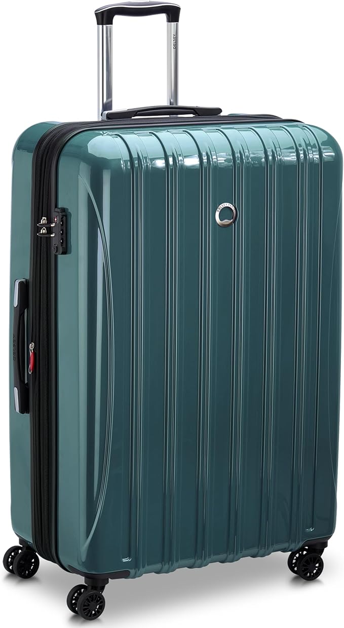DELSEY PARIS Helium Aero Hardside Expandable Luggage with Spinner Wheels, Metallic Green, 2-Piece Set (21/28)
