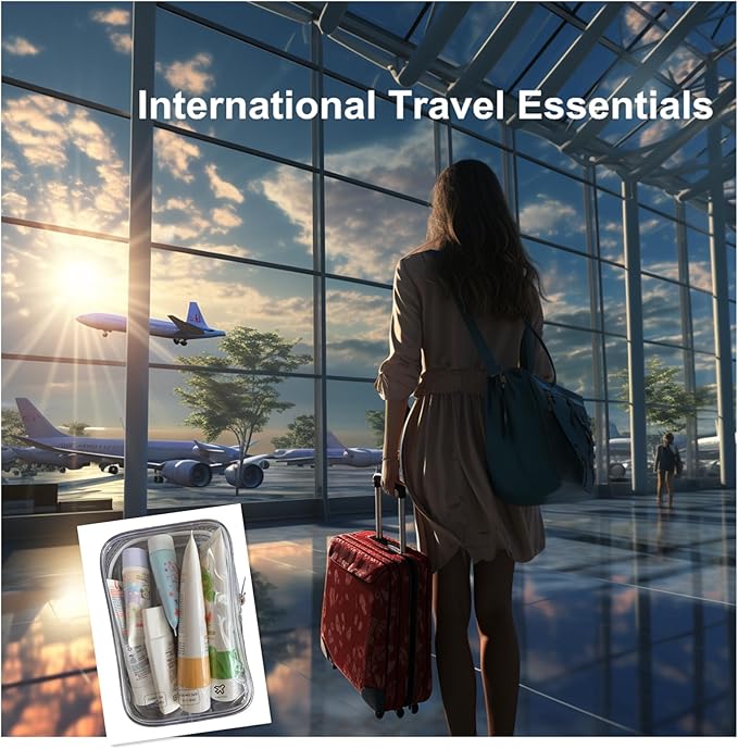 Packing Cubes 1 Quart Size Travel Bag TSA Approved Toiletry Bag Clear Small Purse Pouch International Long Flight Must Haves for Toiletries Makeup Liquids Airplane Europe Vacation Essentials