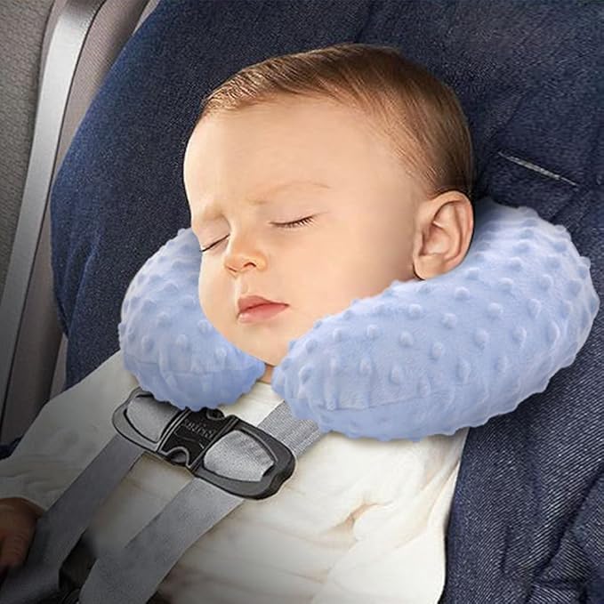 PENINSULA LOVE Kids Inflatable Travel Pillow Adjustable U Shaped Neck Support Pillow with Washable Cover Soft Memory Foam Head Support Travel Accessories for Airplane, Car, Train, Bus