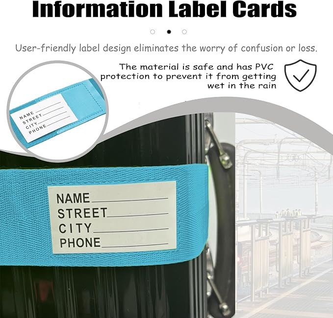 Luggage Straps TAS,Travel Strap with Name tag,Easy to Identify,Luggage Straps TSA Approved with Lock,Combination Luggage Lock with Adjustable Length,Compatible with 20-34 inch Luggage(Blue 1 Pack)