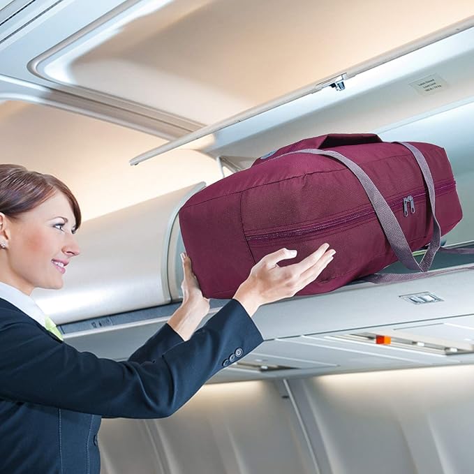 WANDF For Spirit Airlines Personal Item Bag 18x14x8 Travel Duffel Bag Underseat Foldable Carry-on Luggage for Women