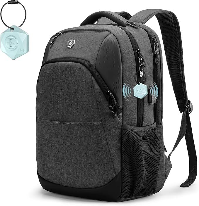 Swissdigital Design Business Laptop Backpack, College Laptops Backpack with USB Charging Port for Men and Women Fits 16 Inch Notebook, Grey-Finder Color Random | SD1670BT013-02