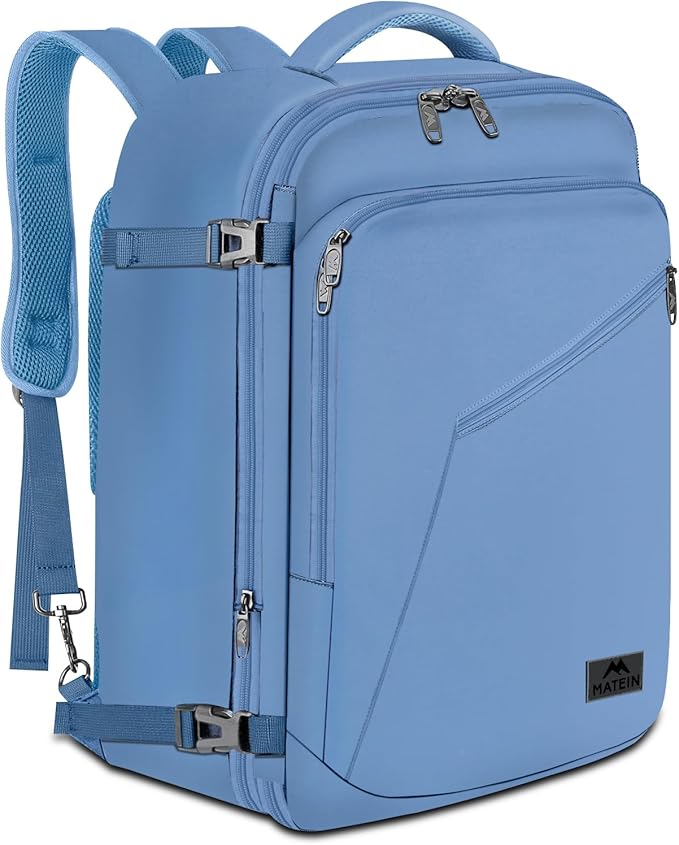 MATEIN Cute Backpack for Women, Nurses Teacher, Expandable Water Resistant Carry on Backpacks for Business Trip, 45L Rucksack for Traveler Outdoor Sports, Gift for Traveling