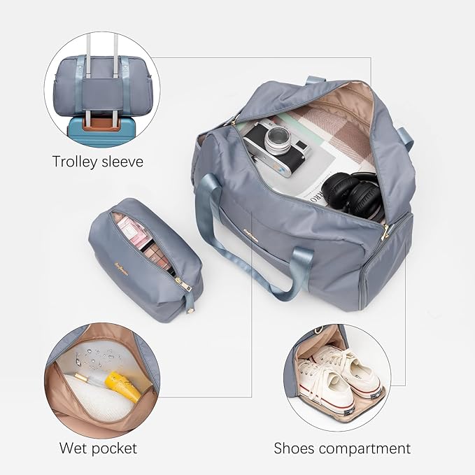 LONG VACATION Carry On Luggage Set 3 Piece, 20 Inch ABS+PC Hardshell Carry on Suitcase with Spinner Wheels TSA Lock & YKK Zipper
