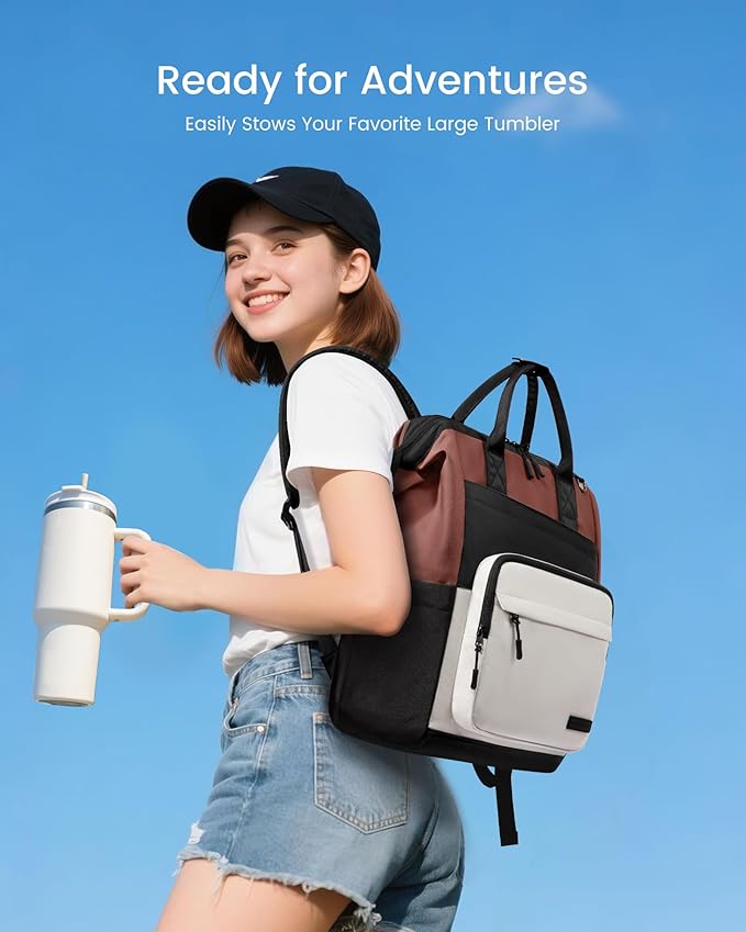 LOVEVOOK Laptop Backpack for Women, 15.6 Inch Travel Backpack for Work College Business, Water Resistant Teacher Nurse Bag with Large Capacity, School Bookbag Bags Cute Daypack for Woman Girls