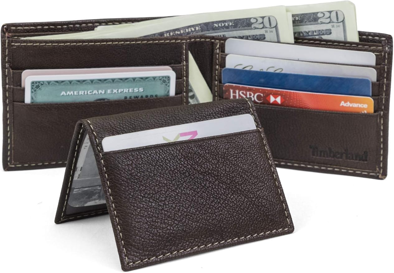 Timberland Men's Genuine Leather Passcase Security RFID Wallet