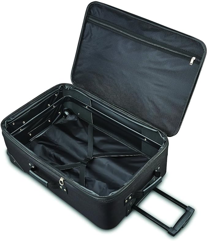 American Tourister Fieldbrook XLT Softside Upright Luggage, Black, 3-Piece Set (BB/21/25)