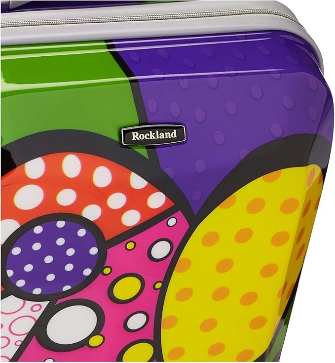 Rockland Vision Hardside Spinner Wheel Luggage, Heart, Carry-On 20-Inch